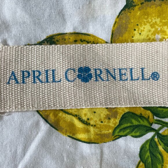 April Cornell Lemon Print Tote Shopping Bag Crossbody/Shoulder Wht Yel Grn NWOT - Picture 4 of 7